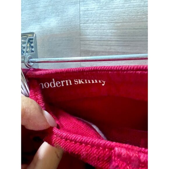 Ann Taylor Loft Womens Modern Skinny Pants‎ 2P Red Denim - Picture 10 of 10